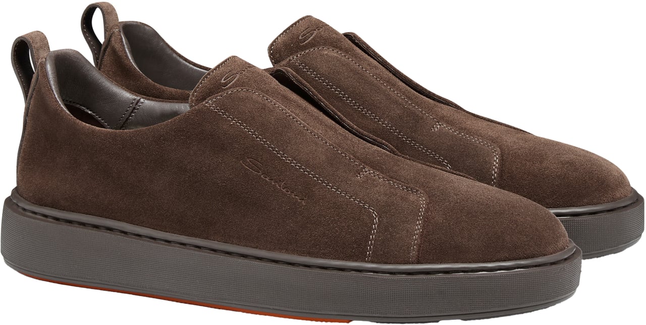 Santoni Sneakers Brown Wit
