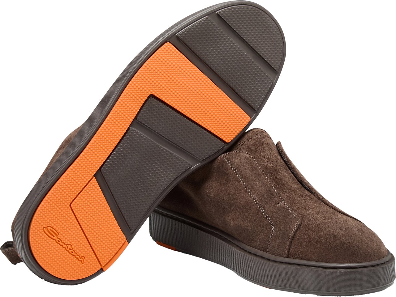 Santoni Sneakers Brown Wit