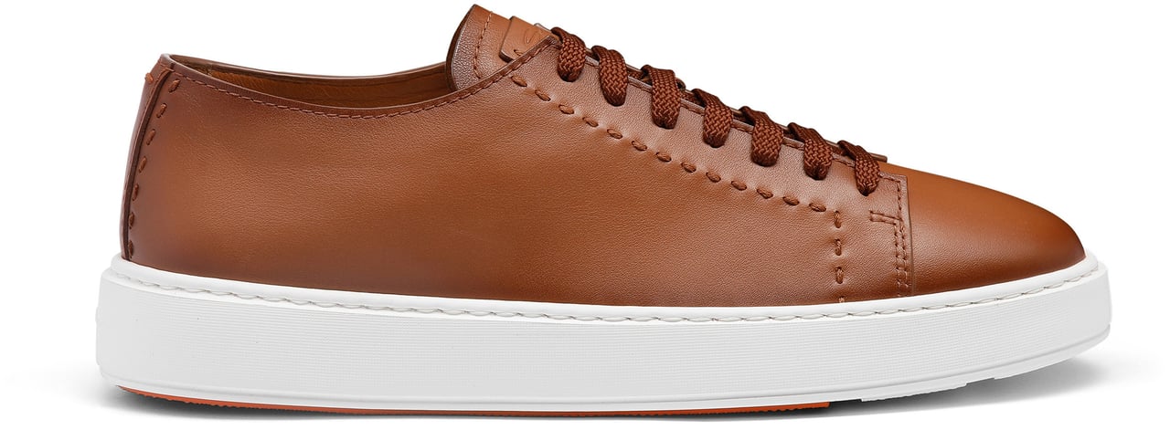 Santoni Men's leather sneaker Wit