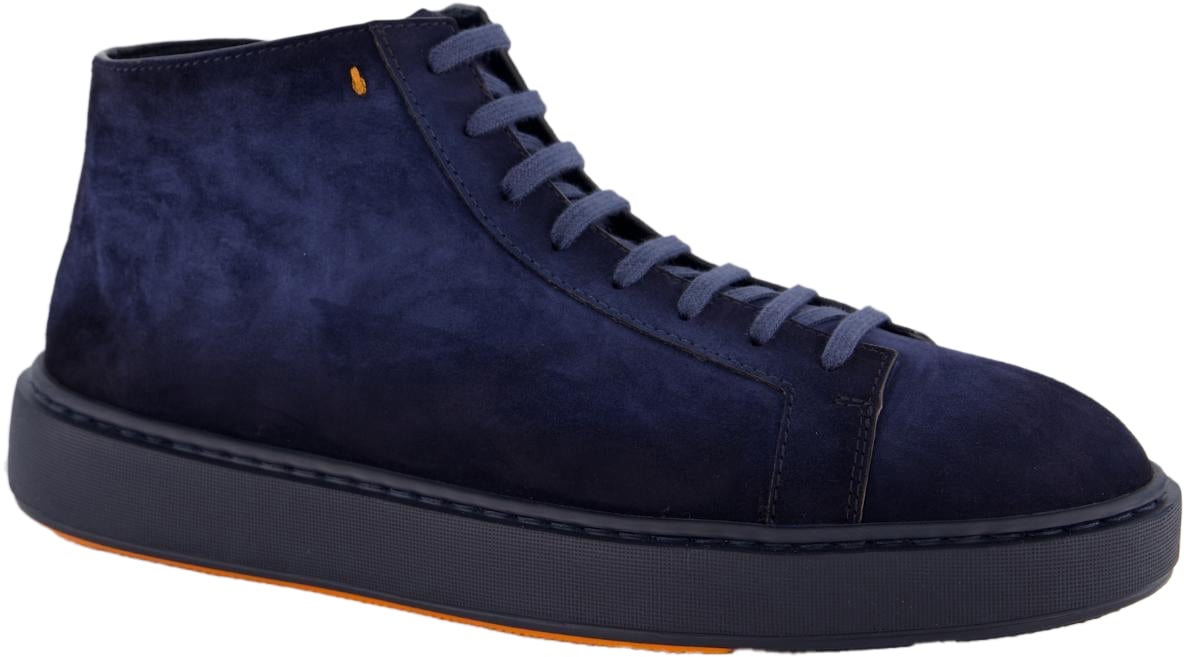 Santoni Heren Dump High Sneaker Blauw Blauw