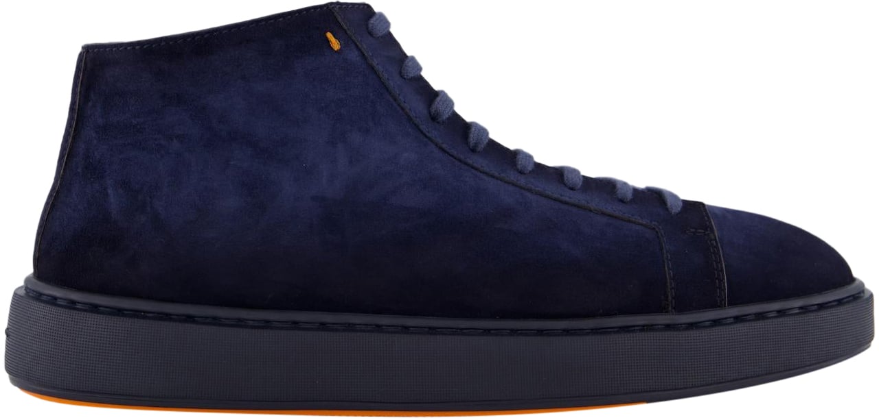 Santoni Heren Dump High Sneaker Blauw Blauw