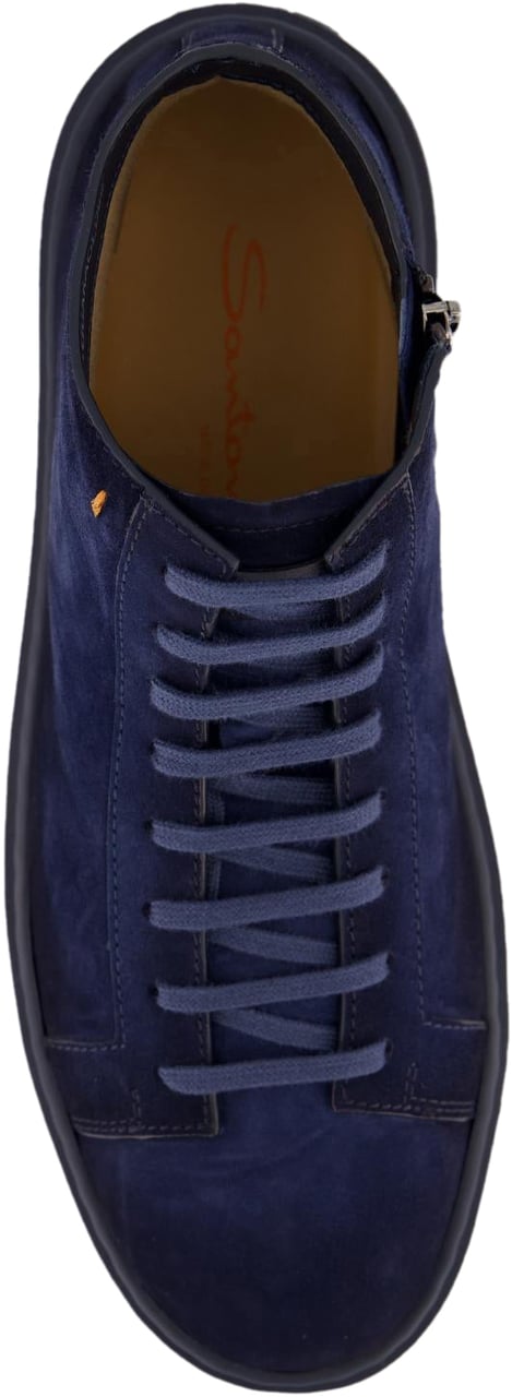 Santoni Heren Dump High Sneaker Blauw Blauw