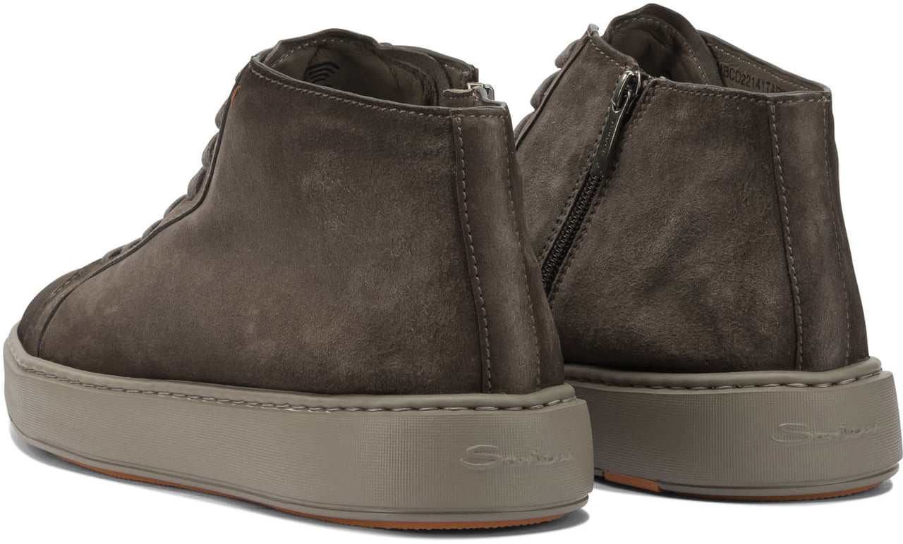 Santoni Heren Dump High Sneaker Beige