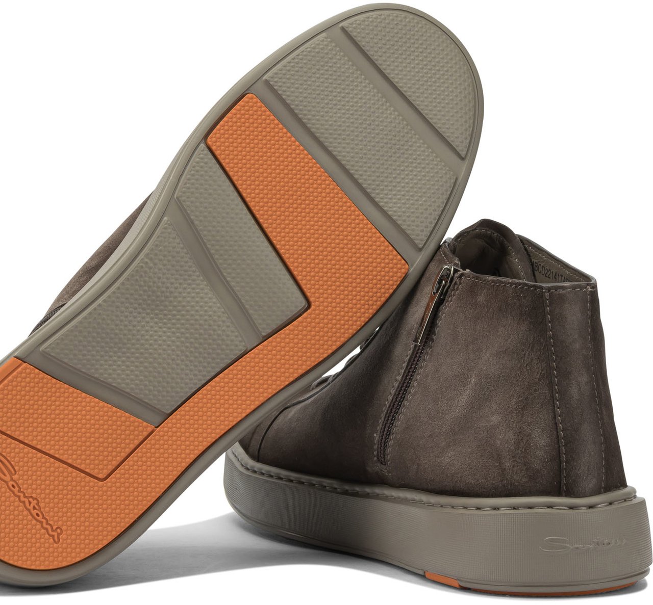 Santoni Heren Dump High Sneaker Beige