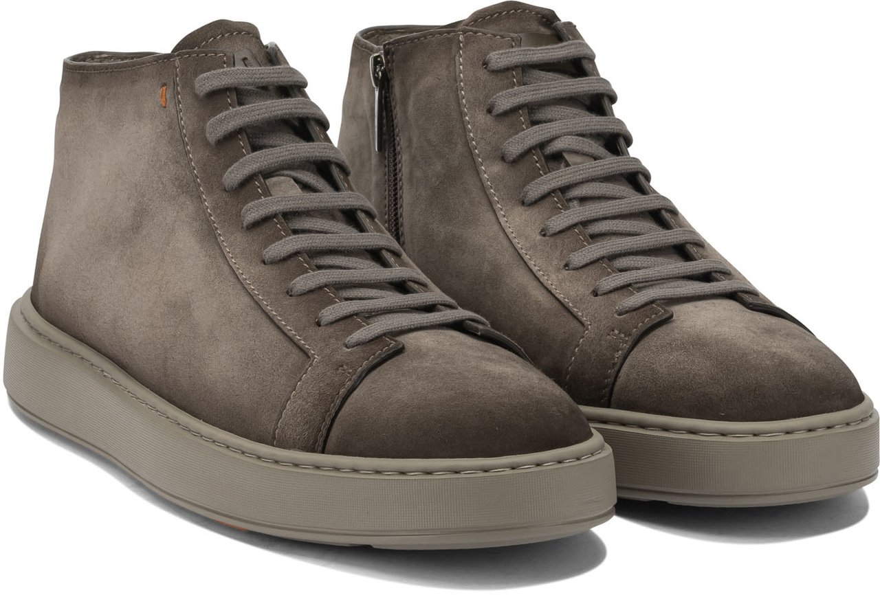 Santoni Heren Dump High Sneaker Beige