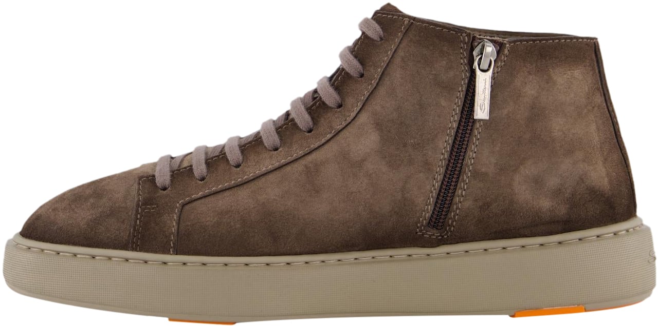 Santoni Heren Dump High Sneaker Beige Beige
