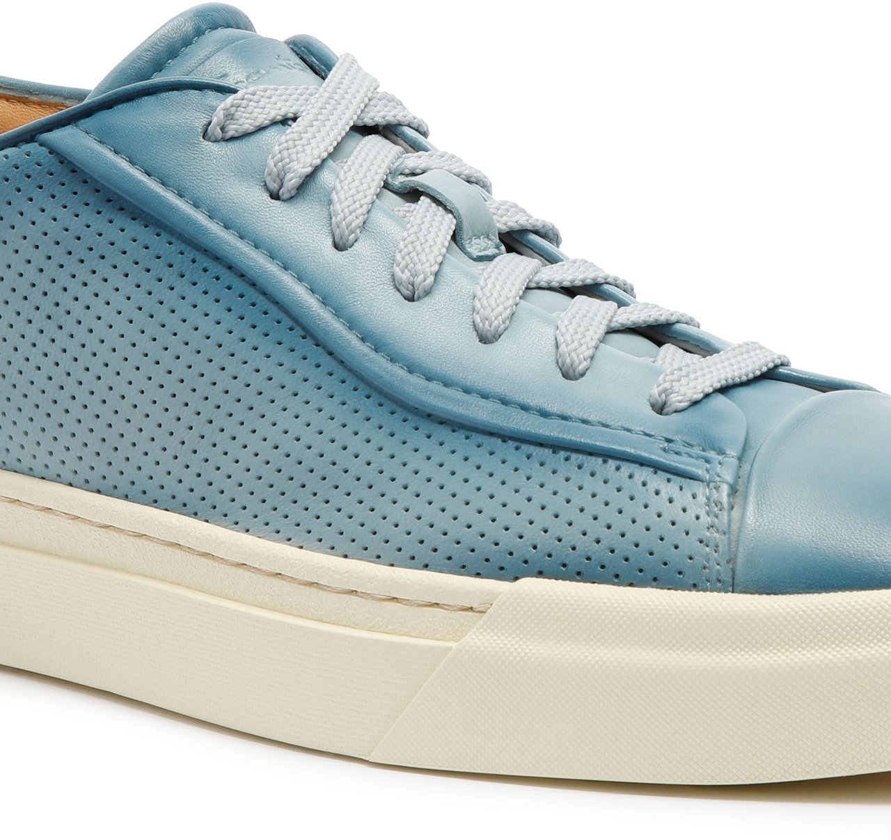 Santoni Men's leather sneaker Wit