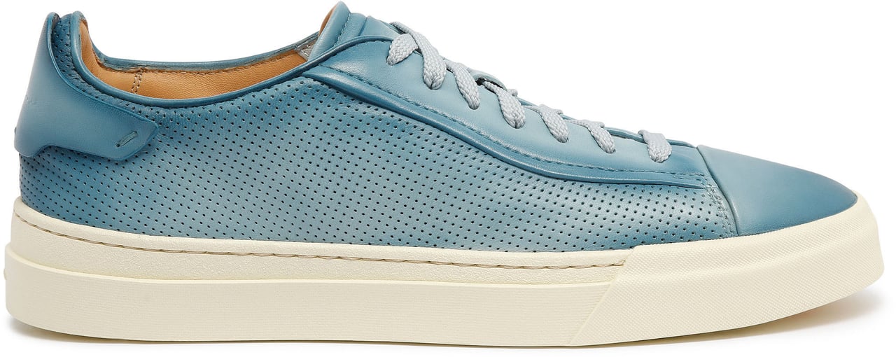 Santoni Men's leather sneaker Wit