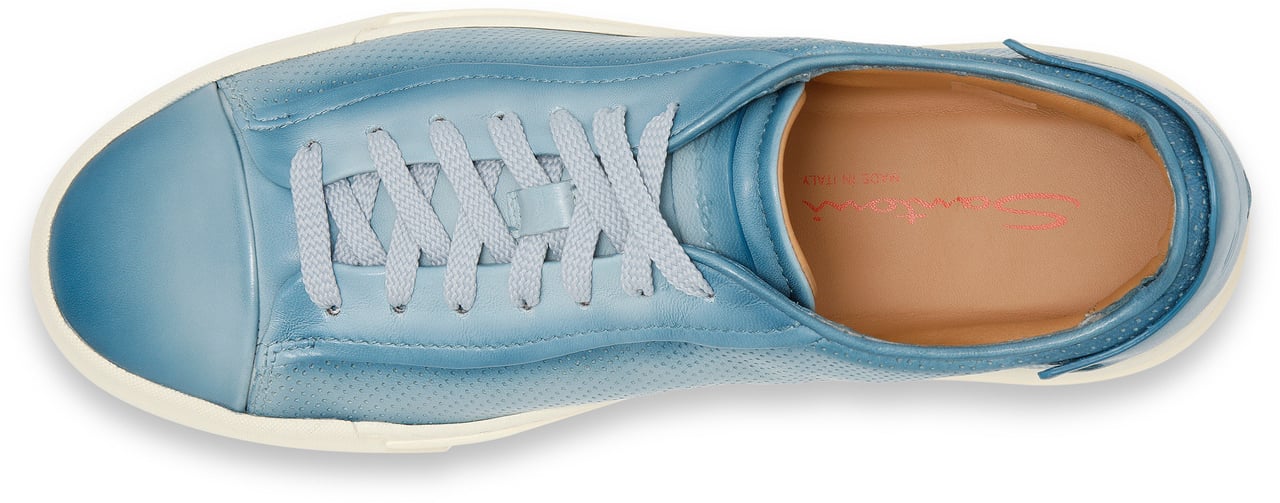 Santoni Men's leather sneaker Wit