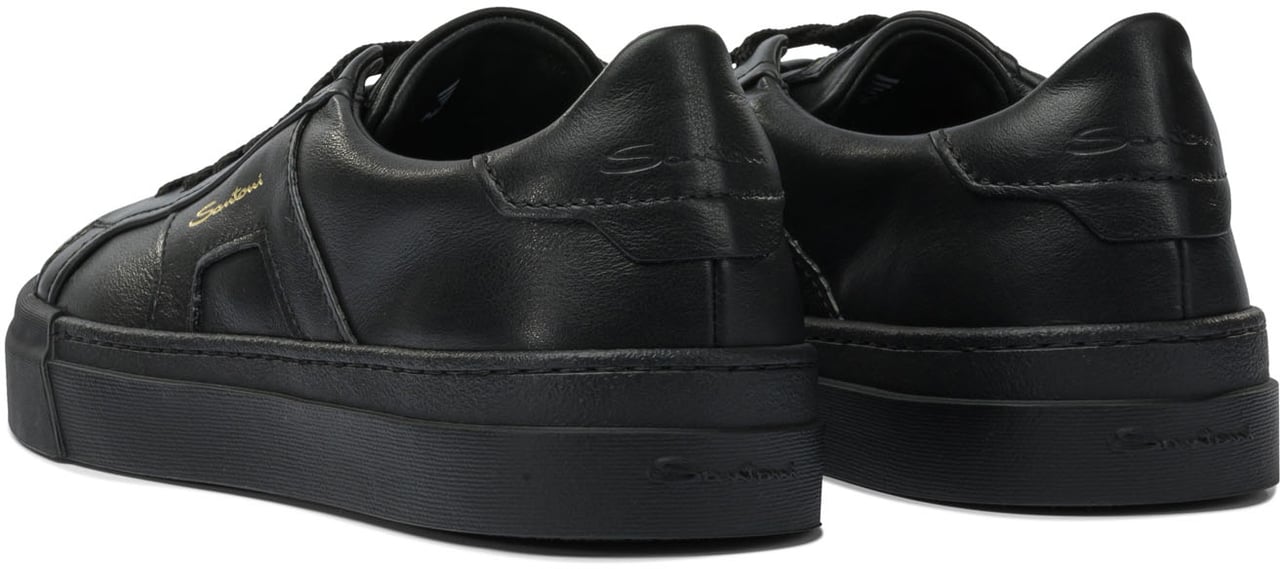 Santoni "Double Buckle" Sneakers Zwart