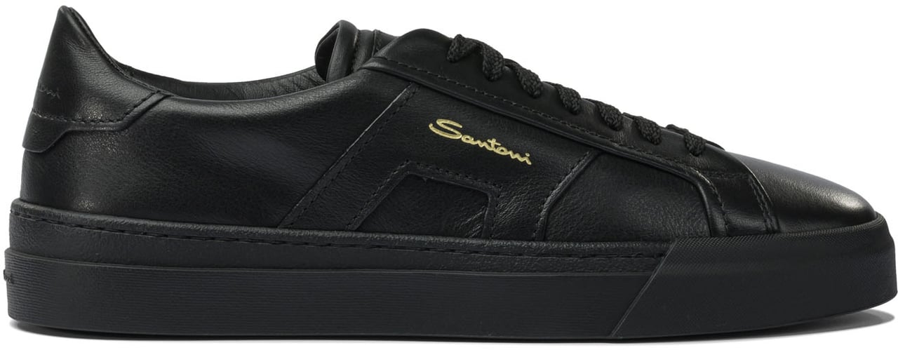 Santoni "Double Buckle" Sneakers Zwart