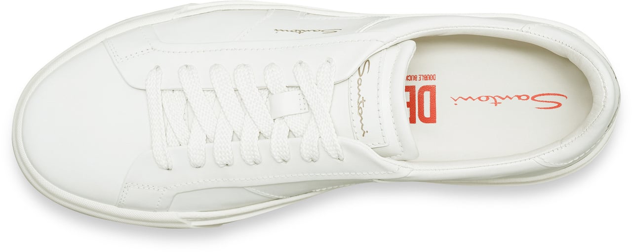Santoni Men's leather sneaker Wit