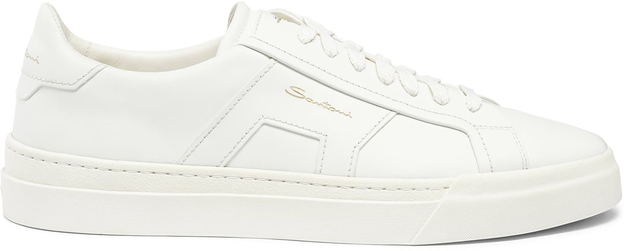 Santoni Men's leather sneaker Wit