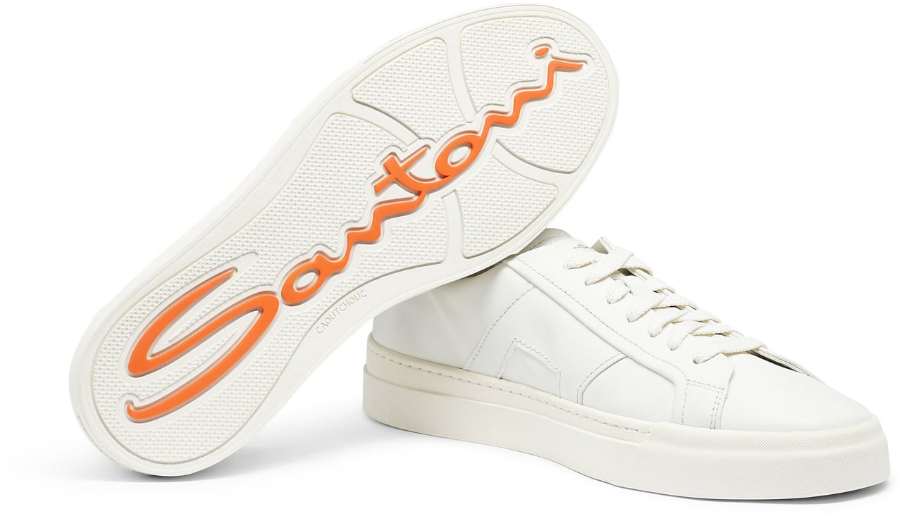Santoni Men's leather sneaker Wit