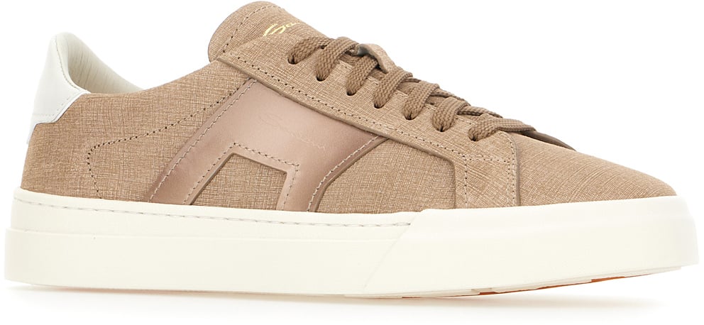Santoni Santoni Cappuccino fabric sneakers Bruin