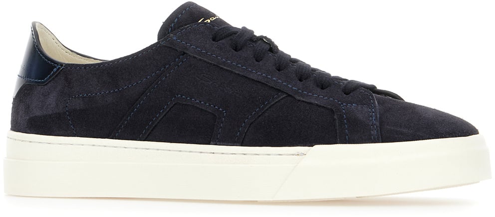 Santoni Santoni Midnight blue suede sneakers Blauw