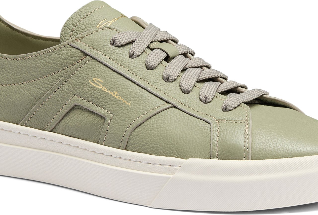 Santoni Men's leather sneaker Wit