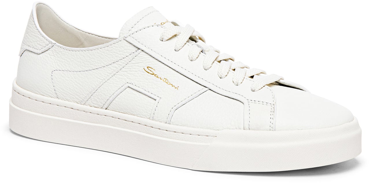 Santoni Men's leather sneaker Wit