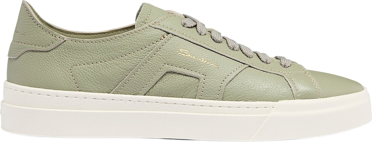 Santoni Men's leather sneaker Wit