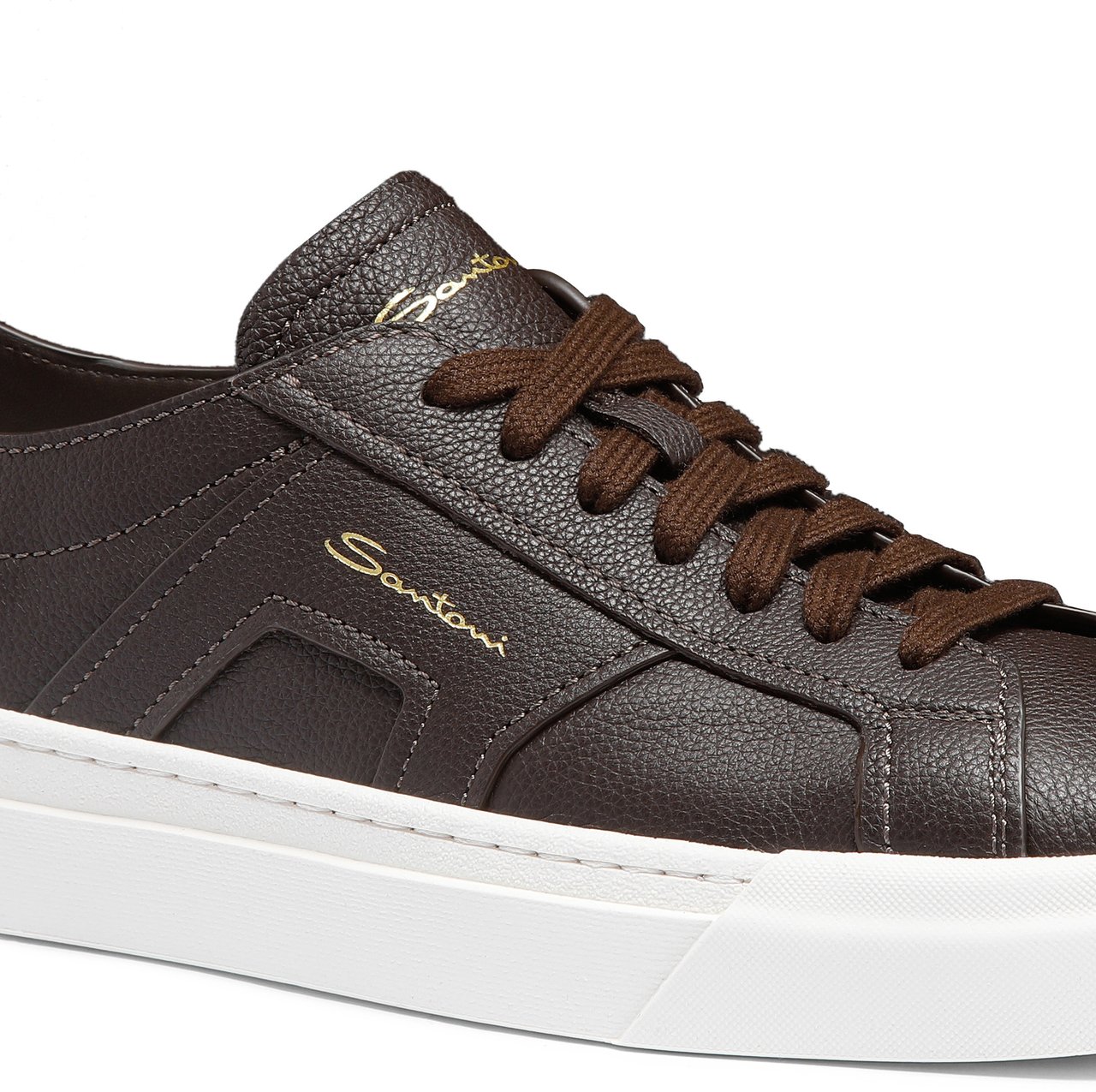 Santoni Men's leather sneaker Wit