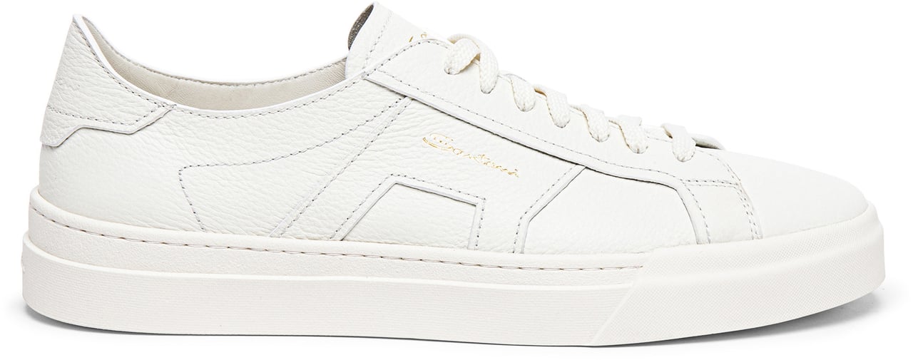 Santoni Men's leather sneaker Wit