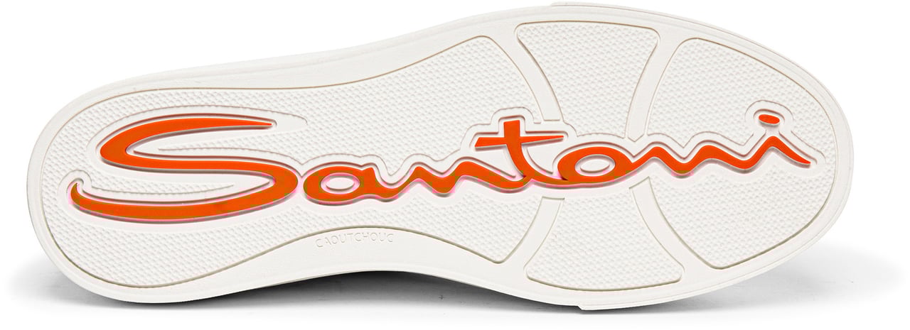 Santoni Men's leather sneaker Wit