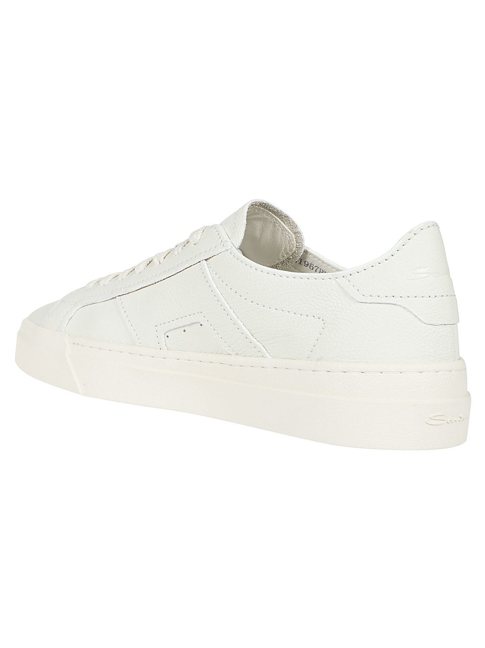 Santoni Dbs Double Buckle Low Top Sneakers White Wit