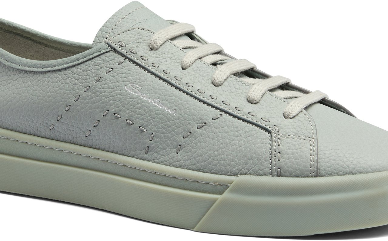 Santoni Men's leather sneaker Wit