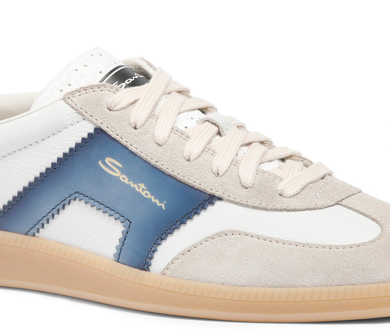 Santoni Men's leather sneaker Wit