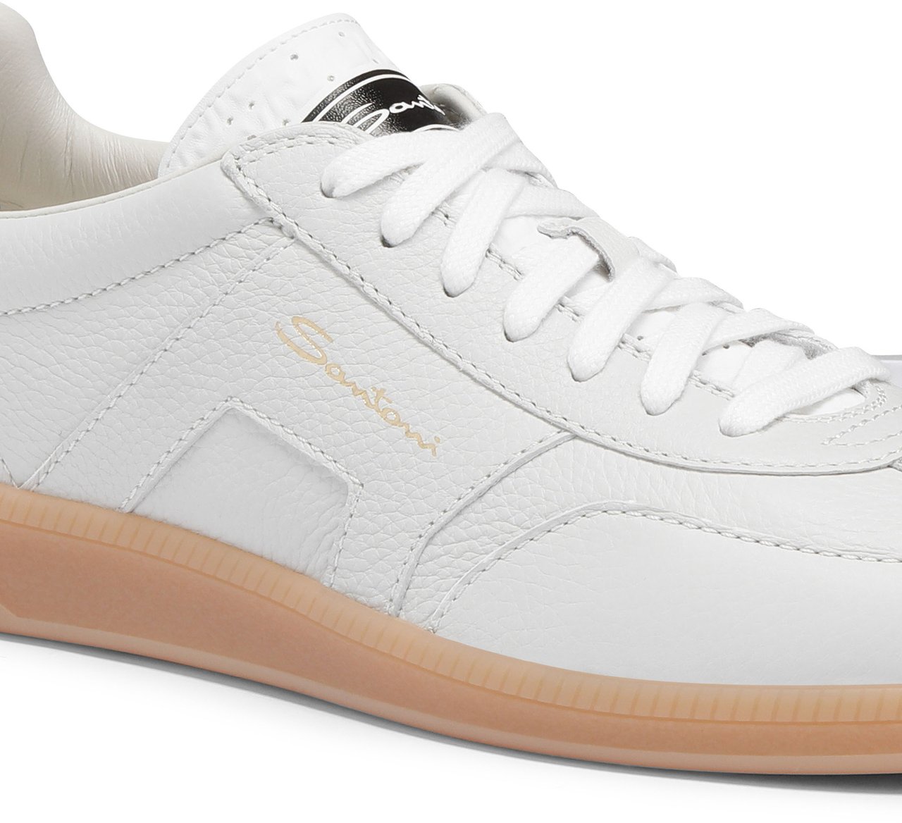 Santoni Men's leather sneaker Wit