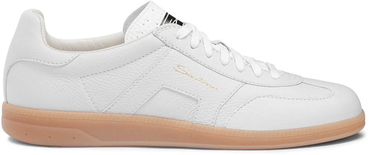 Santoni Men's leather sneaker Wit
