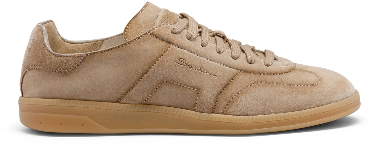 Santoni Men's suede sneaker Wit
