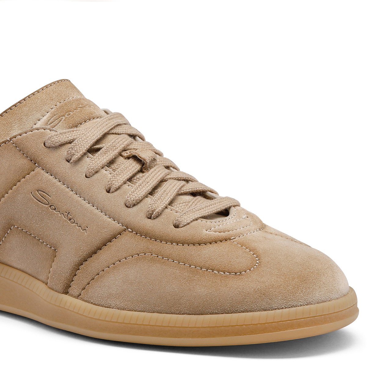 Santoni Men's suede sneaker Wit
