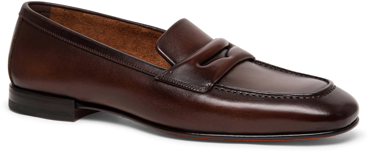 Santoni Men's leather loafer Wit
