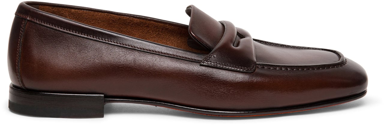 Santoni Men's leather loafer Wit