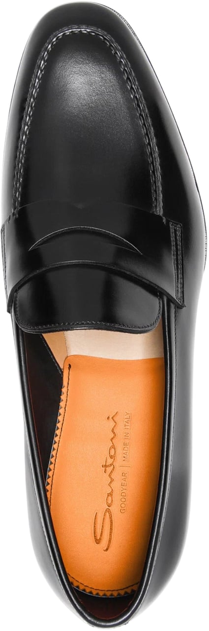 Santoni Flat Shoes Black Zwart