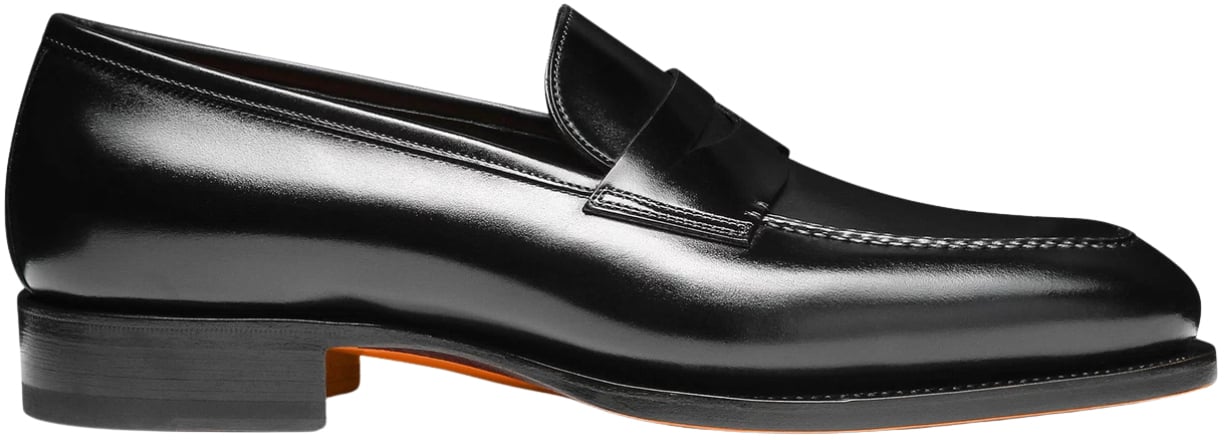 Santoni Flat Shoes Black Zwart