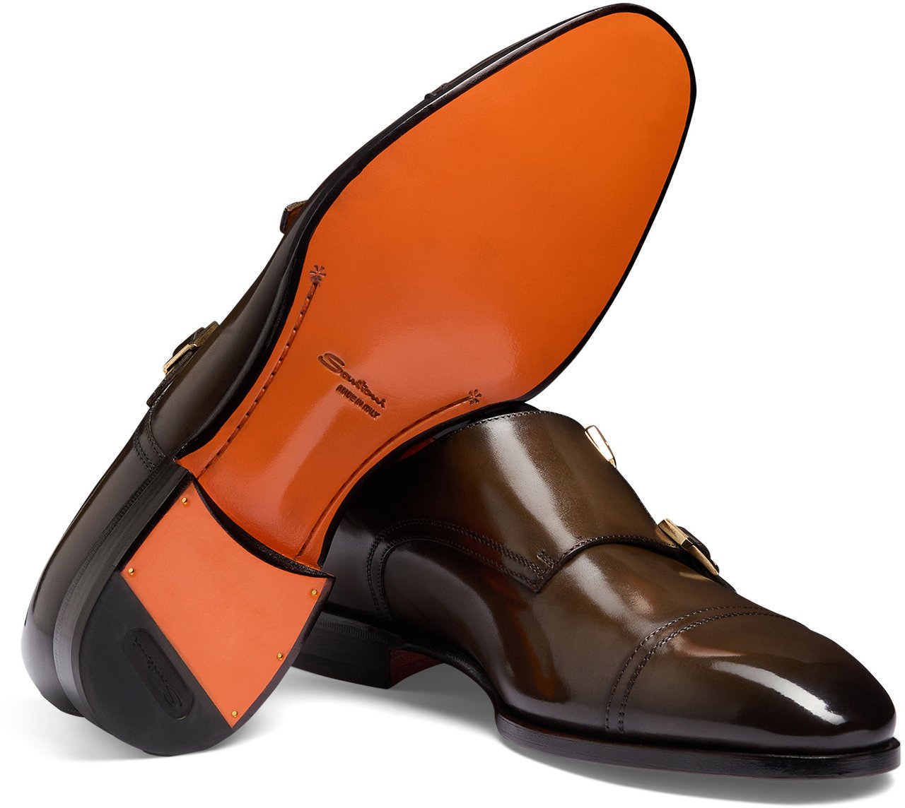 Santoni Men's doublebuckle shoe Wit