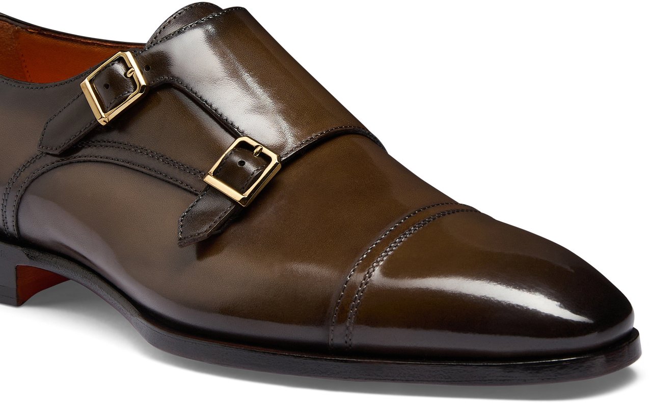 Santoni Men's doublebuckle shoe Wit