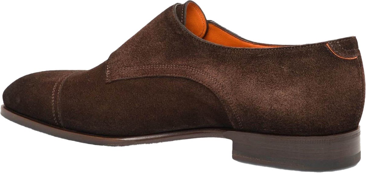 Santoni Heren Double Buckle Loafer Bruin