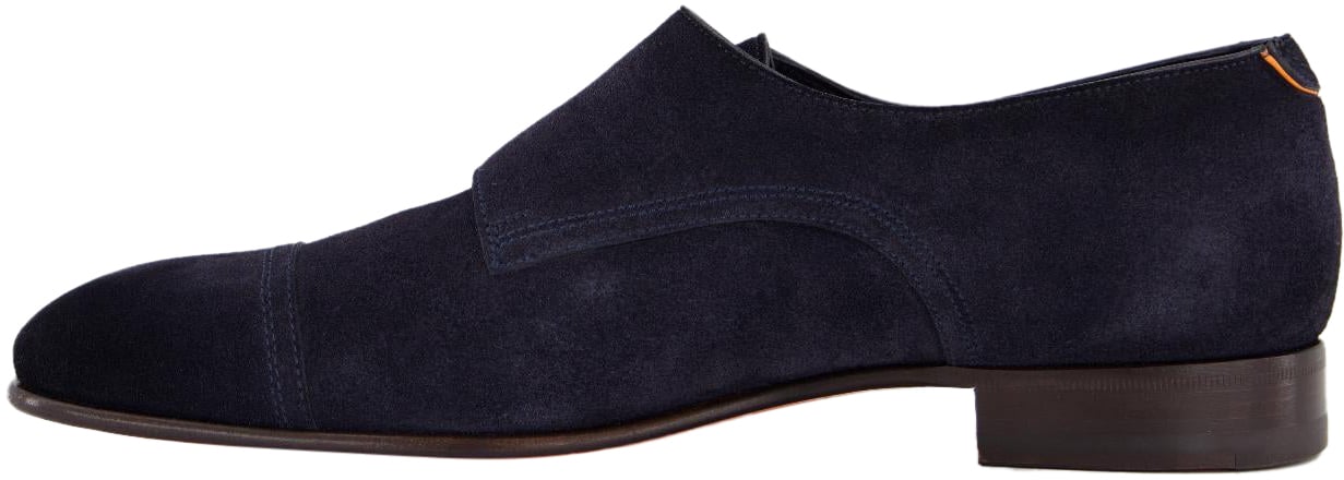 Santoni Heren Double Buckle Loafer Blauw Blauw