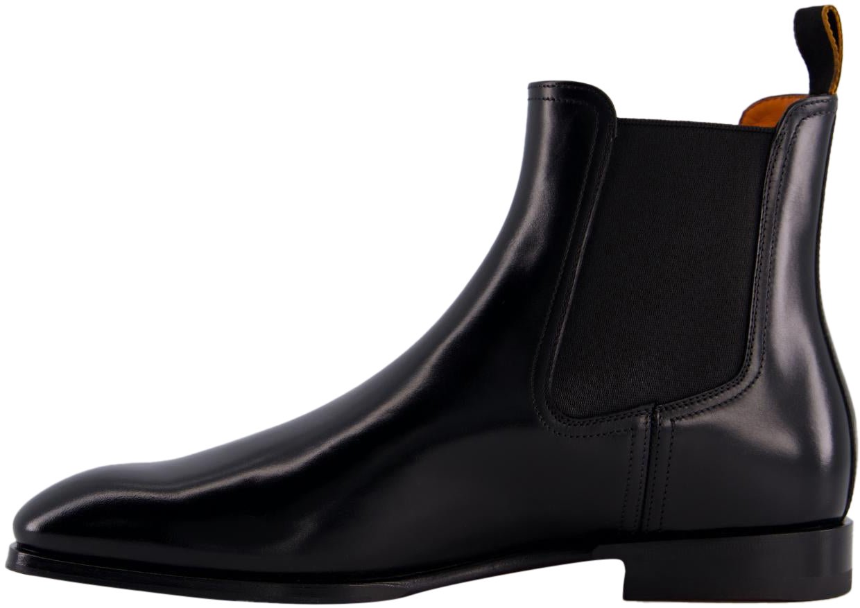 Santoni Heren Archerboot Zwart