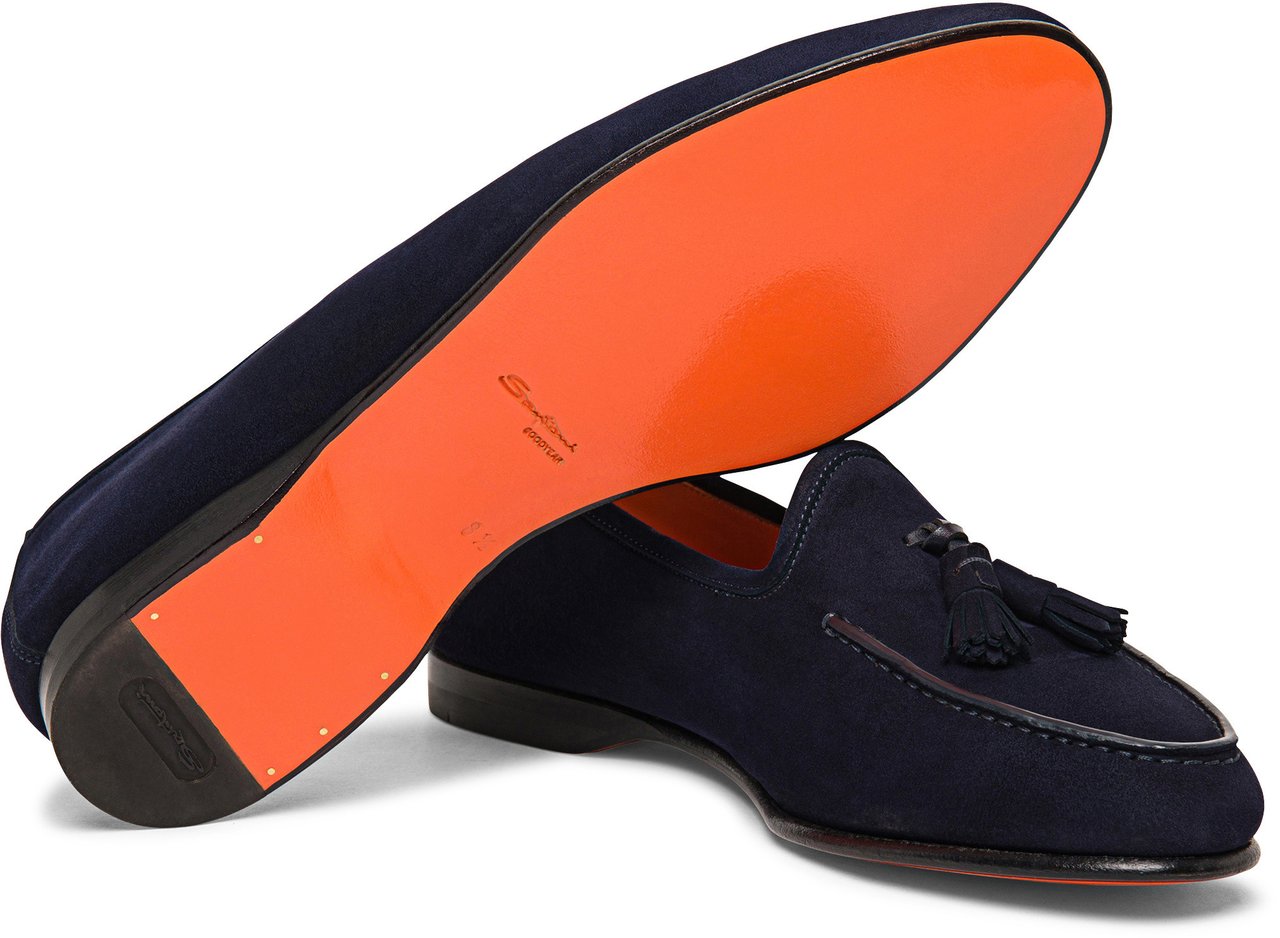 Santoni Men’s Andrea tassel loafer Wit