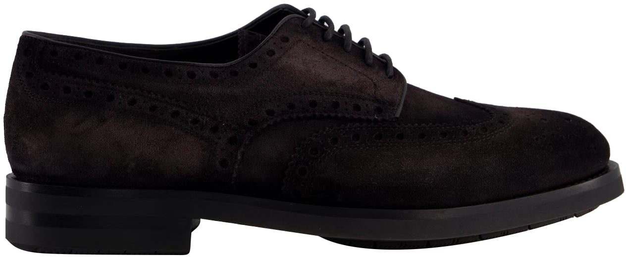 Santoni Heren Emil Gex Veterschoen Grijs Grijs