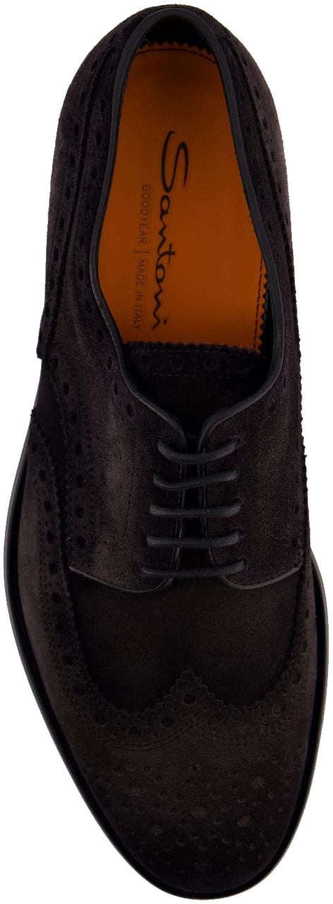 Santoni Heren Emil Gex Veterschoen Grijs Grijs