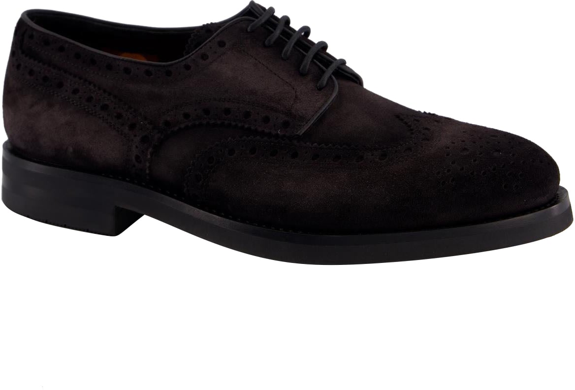 Santoni Heren Emil Gex Veterschoen Grijs Grijs