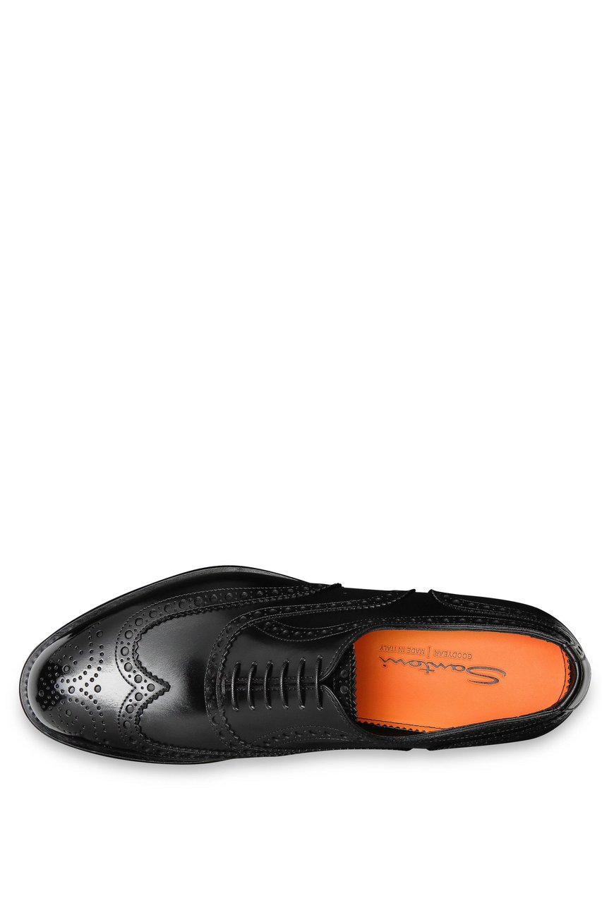 Santoni Enrico Model Leather Oxford Brogue Goodyear Zwart