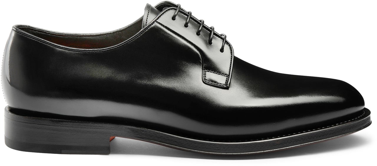 Santoni Leather derby laceup Wit