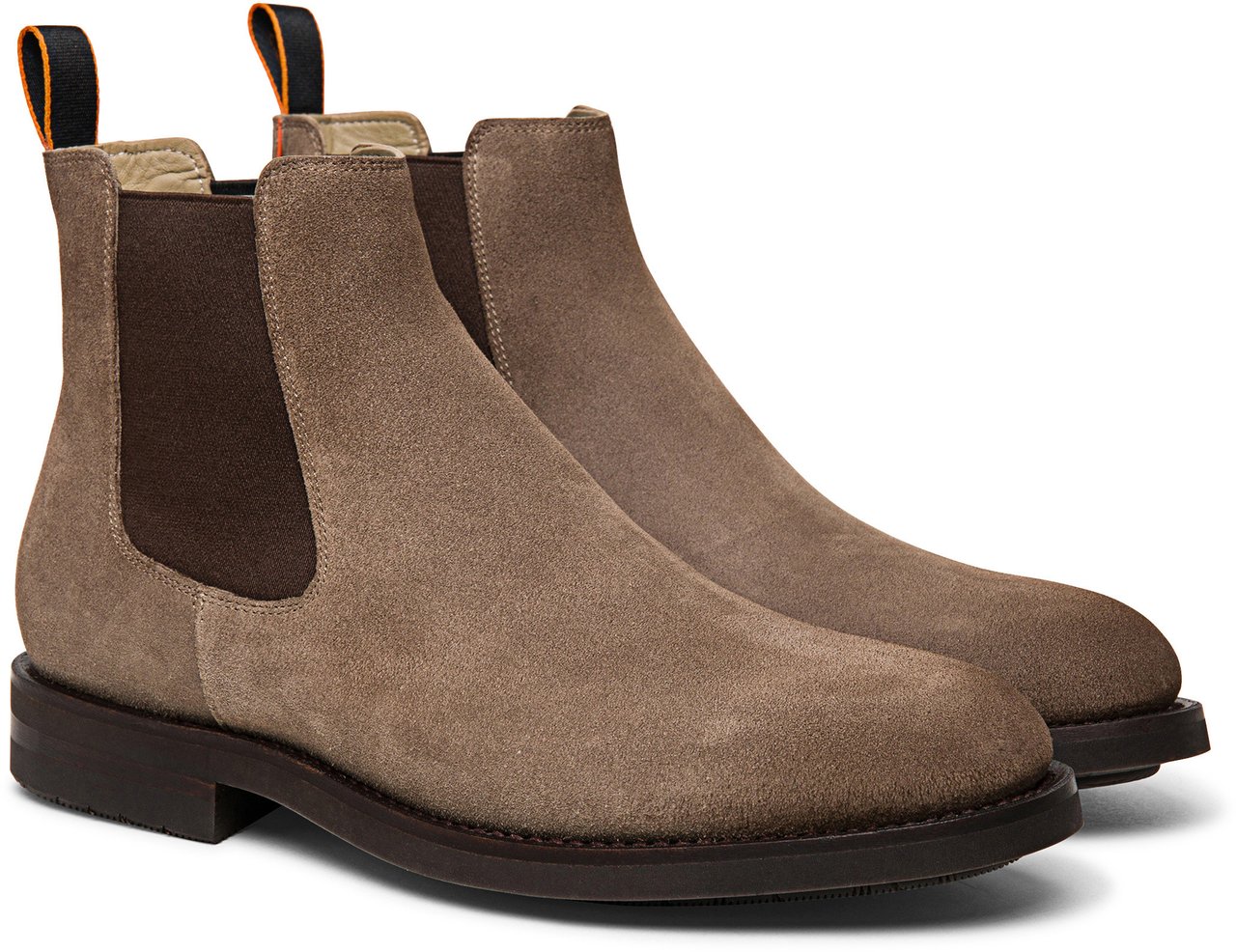 Santoni Men’s suede Chelsea boot Wit
