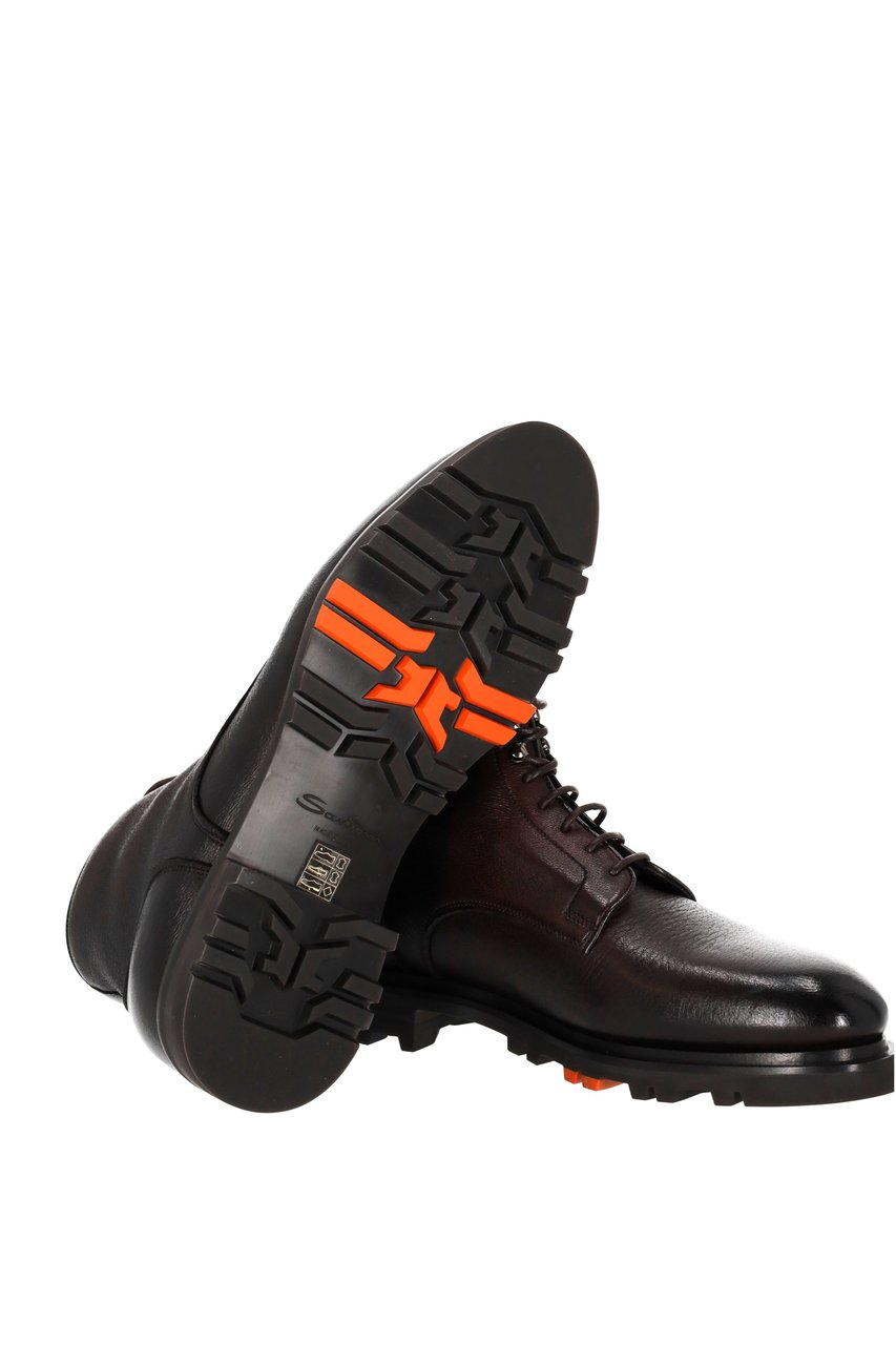 Santoni Deer Leather Polacchino Mod. Logan Zwart